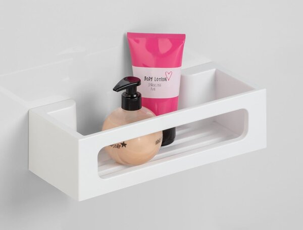 Mensola da bagno senza foratura bianco opaco in plastica con aggancio Turbo-loc Bralia – Wenko