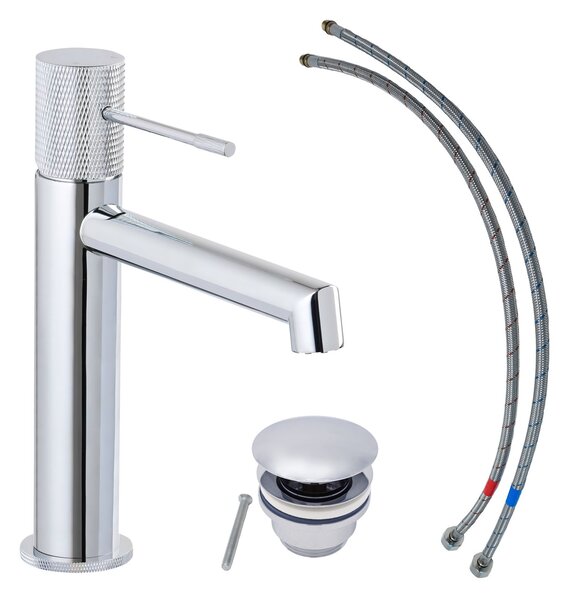 Miscelatore per lavabo SCHÖNER WOHNEN collezione KADIA M, cromo, rubinetto adatto ai lavabi a parete del vostro bagno