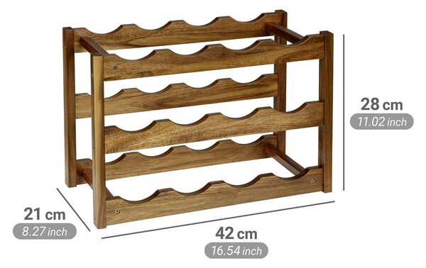 Portabottiglie per vino in legno numero di bottiglie 12 Fondi – Wenko