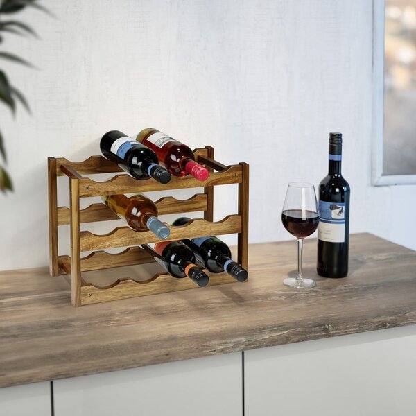 Portabottiglie per vino in legno numero di bottiglie 12 Fondi – Wenko