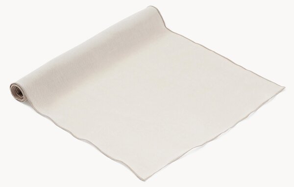 Runner in lino con bordino Kennedy
