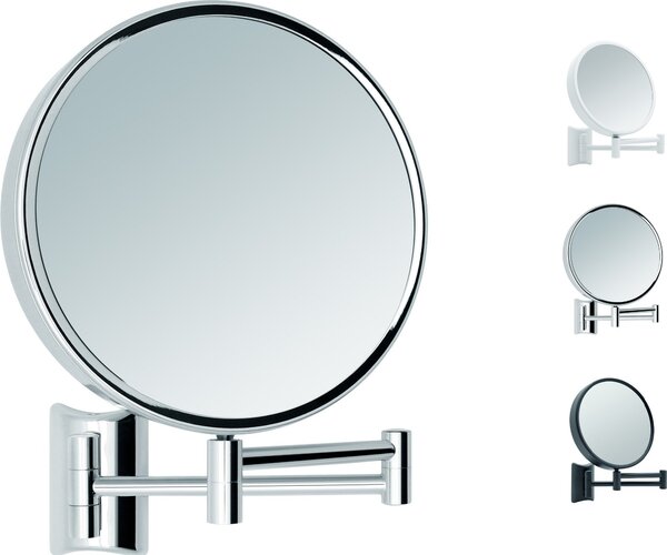 Libaro Specchio cosmetico Imola Specchio da trucco a 360° con montaggio a parete, specchio da barba bifacciale con ingrandimento (3x / 10x)