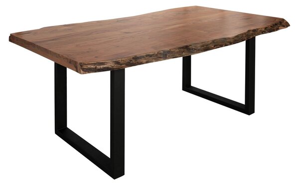 MASSIVMOEBEL24 | FREEFORM 5 Tavolo da pranzo in legno di acacia - laccato natur / gambe in ferro - antracite mat 220x100x77