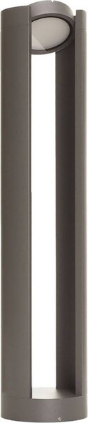 Paletto luminoso a LED Lucande Dylen, grigio, metallo, 80 cm, IP65