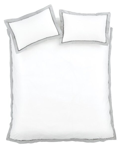 Biancheria da letto bianca in cotone per letto matrimoniale 200x200 cm Mayfair – Bianca