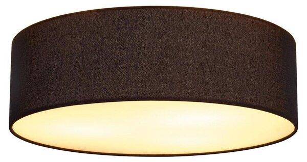 Plafoniera Tenora, CL-1, paralume tessile nero E27 Ø50 cm
