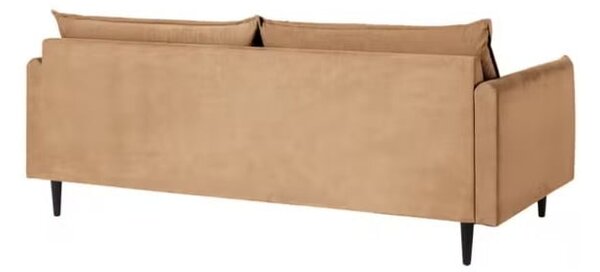 Divano marrone con rivestimento in velluto 203 cm Juli – Ropez