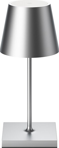 Sigor lampada da tavolo ricaricabile NUINDIE USB-C Mini 250 mm argento