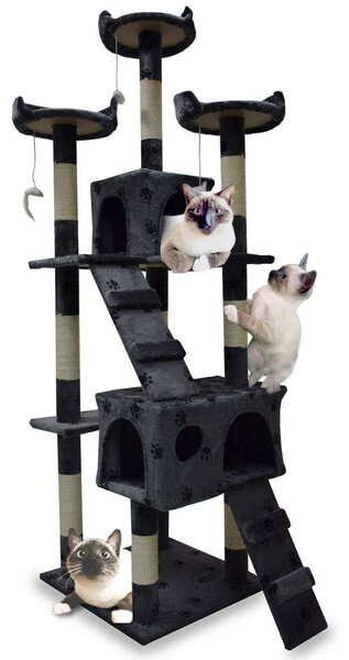 Bituxx Gatto tiragraffi XL zampa grigio scuro MS-16653