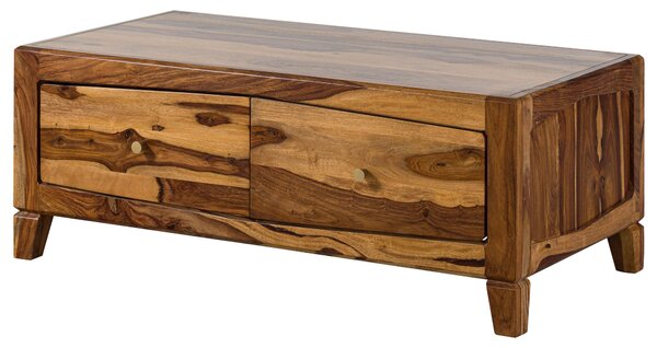 MASSIVMOEBEL24 | ANCONA #102 Tavolino da salotto in legno di sheesham - laccato / marrone 115x60x45