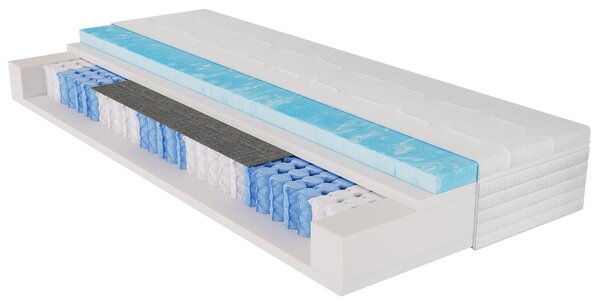 Materasso BeCo Royal Komfort Gel / 140 x 200 cm / H2 / 26 cm / Molle insacchettate con topper