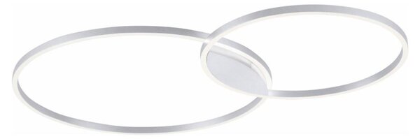 Selltec LED plafoniera Q - KATE controllabile tramite APP, CCT cambio colore alluminio soggiorno, camera da letto, sala da pranzo 6590-95