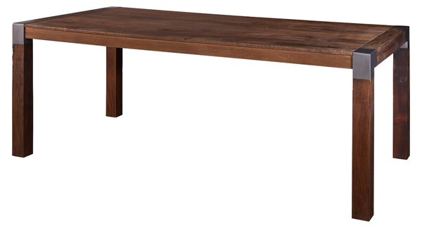 MASSIVMOEBEL24 | tavolo da pranzo in legno di Mango 160x90x76 marrone laccato AMSTERDAM #13