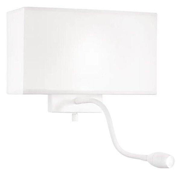 Ideal Lux - LED Lampada flessibile da muro HOTEL 1xE27/60W/230V + LED/1,5W bianco