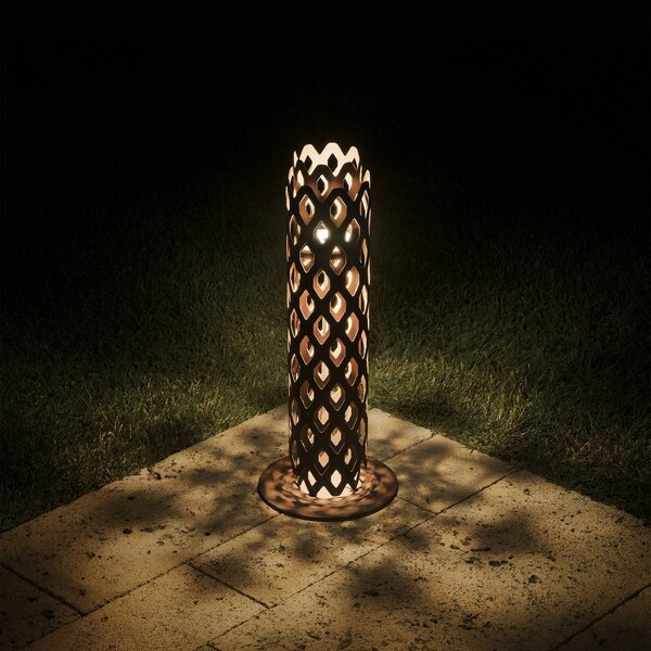 Slamp Lampioncino da giardino Charlotte, Marrone / Ruggine, Acciaio Inox, Design, Lampada da esterni