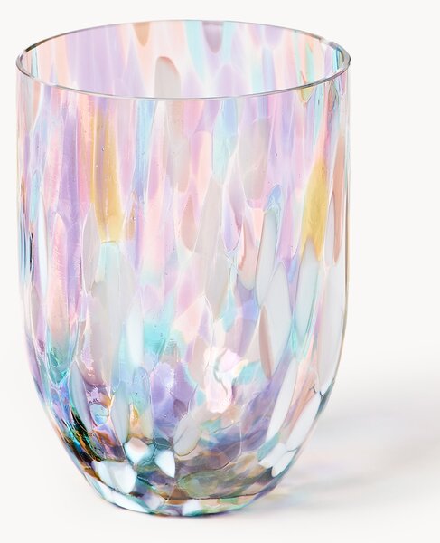 Bicchieri da acqua piccoli fatti a mano Splash 6 pz