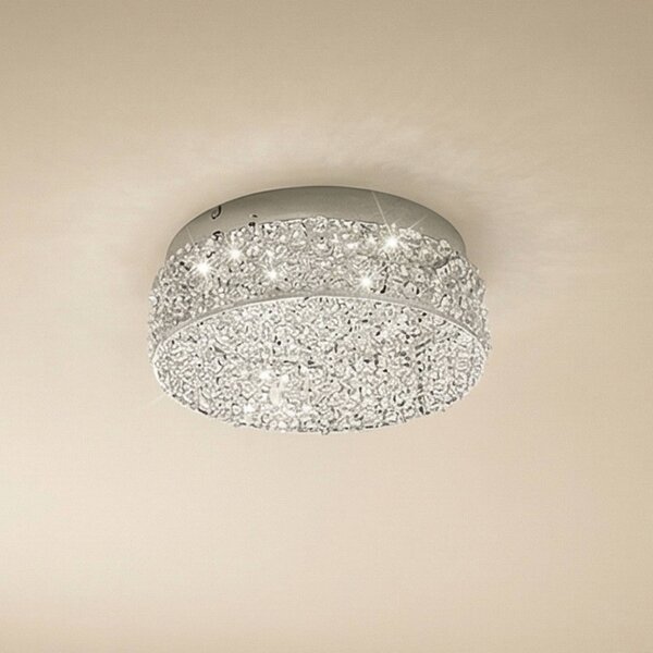 Plafoniera a LED Felias Lucande, Cromo / Argento, Camera da letto, Moderno, Plafoniera LED
