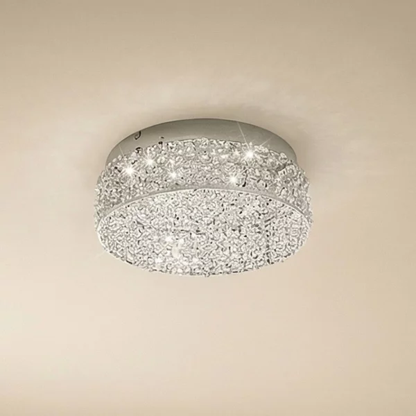 Plafoniera a LED Felias Lucande, Cromo / Argento, Camera da letto, Moderno, Plafoniera LED