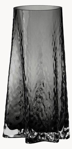 Vaso in vetro soffiato con superficie strutturata Gry, alt. 30 cm