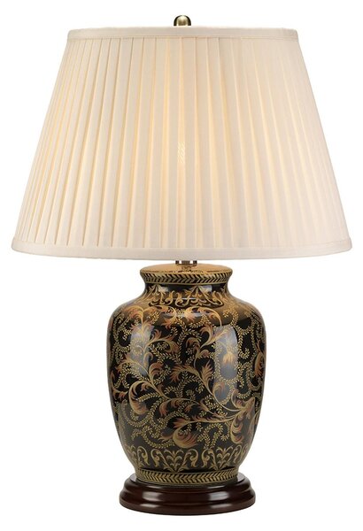 Lampada Da Scrivania Contemporanea Morris Porcellana Oro Nero Small 1 Luce E27
