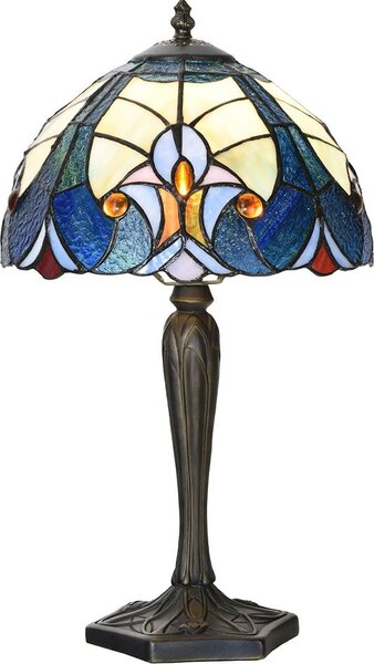 Lampada da tavolo Tiffany Clayre & Eef Ø 25x40 cm Vetro blu