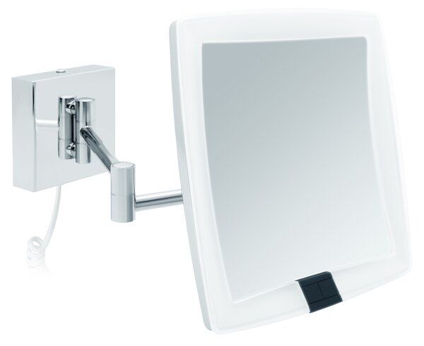 Specchio LED Libaro con sensore VERONA specchio angolare 5x ingrandimento quadrato a parete cavo bianco