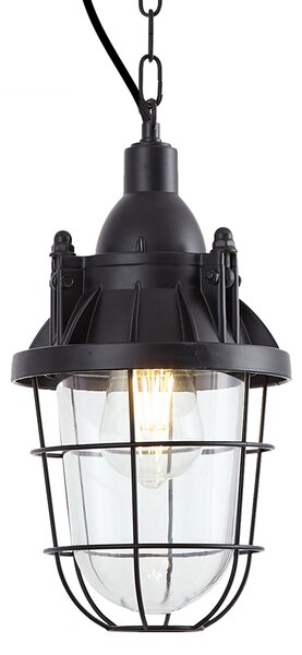 Lampada a sospensione industriale nera - Cabin