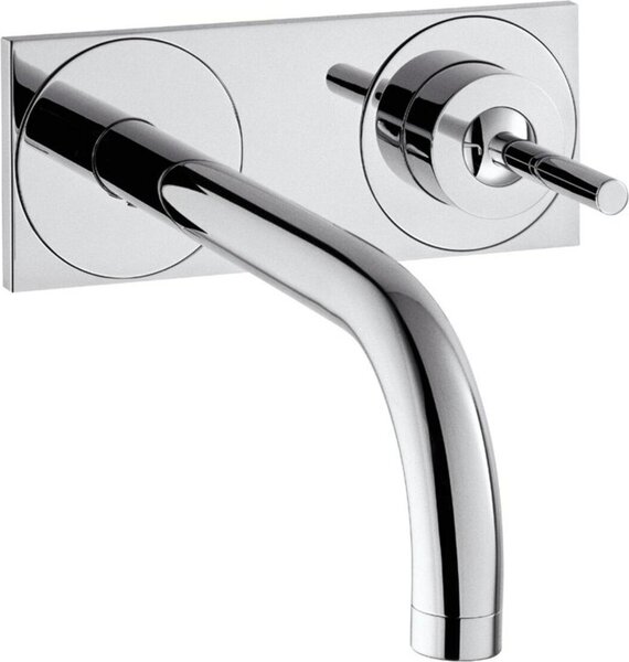 Hansgrohe AXOR Uno mitigeur monocommande de lavabo encastré, plaque pour montage mural, saillie 225mm, 38115000, 38115000