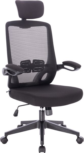 SVITA SAM: sedia da ufficio ergonomica e regolabile con rotelle, nera