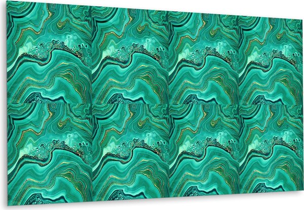 Adesivi decorativi in PVC per pavimenti da cucina, adesivi murali autoadesivi, texture malachite - 100 cm x 50 cm
