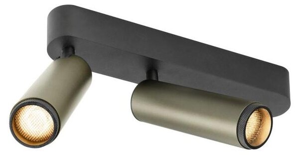 SLV 1009080 GRIP! M, plafoniera, doppia, FASE, 2700 K, 28 W, 42°, bronzo / nero