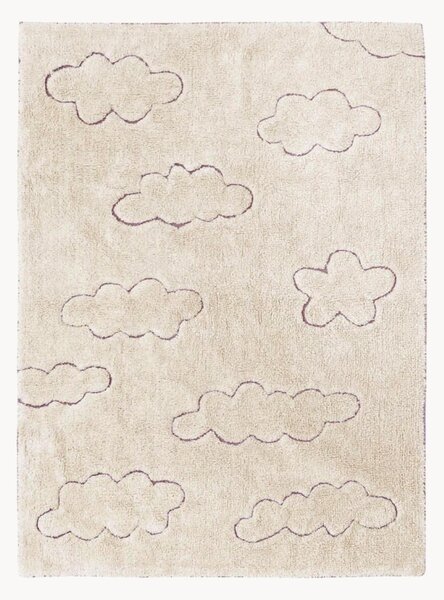 Tappeto per bambini fatto a mano con motivo in rilievo Clouds, lavabile
