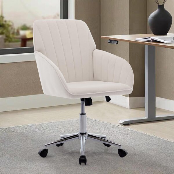 Sedia da ufficio ergonomica con rivestimento in velluto
