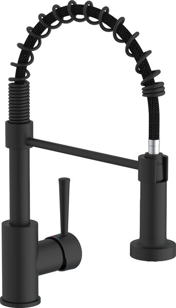 Miscelatore per lavello a leva Miscelatore per lavello con braccio flessibile Miscelatore per lavello con doccia Lenz NOVA nero 46070951