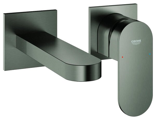 Miscelatore per lavabo Grohe, serie Plus, montaggio a parete, 147 mm, hard graphite, 1 pz