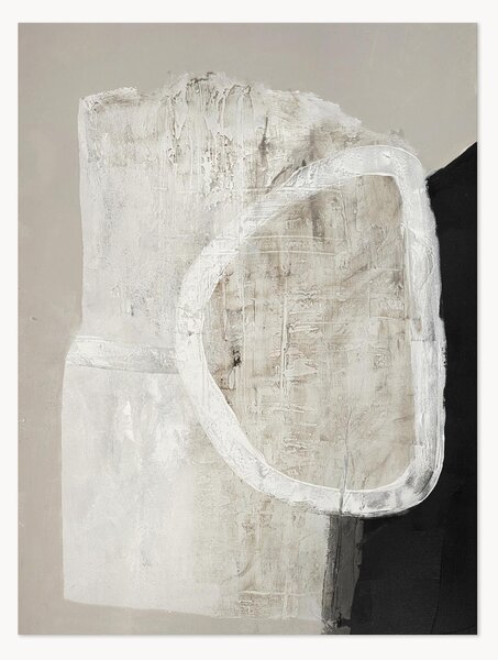 Quadro su tela dipinto a mano White Stone