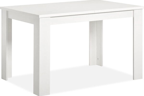 Homestyle4u tavolo da pranzo allungabile bianco tavolo da pranzo in legno 120x80 cm