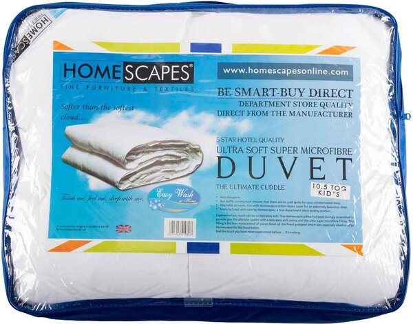 HOMESCAPES Copripiumino per bambini per tutte le stagioni 120x150 cm – Super microfibra, classe di calore 3-4