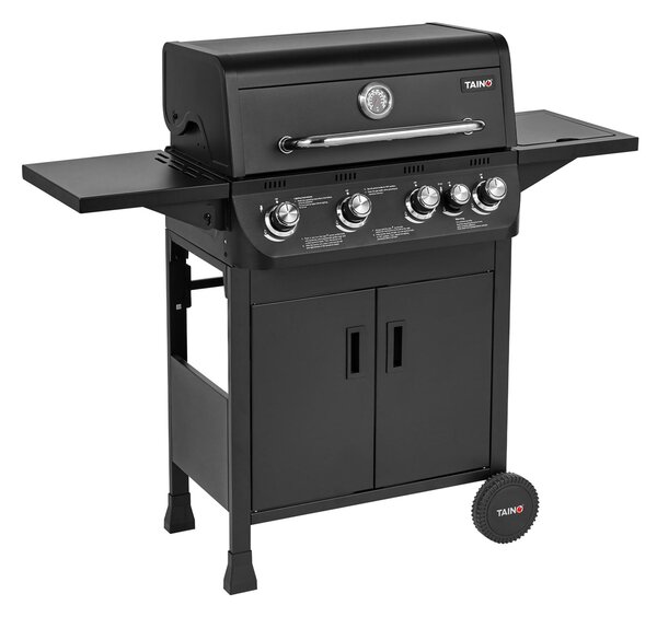 TAINO BRANDO 4+1 Barbecue a gas 4 fuochi Fornello laterale Carrello barbecue Barbecue a gas