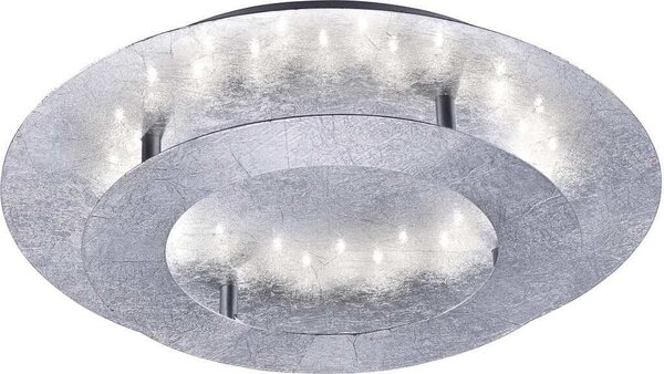 Plafoniera rotonda Paul Neuhaus LED con ottica foglia argento Ø 40cm 1054lm