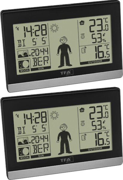 Weather Boy Mega TFA 35.1159.99 Stazione meteo radiocomandata a 2 display digitali