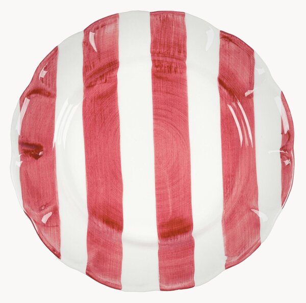Piatto da insalata dipinto a mano Stripe