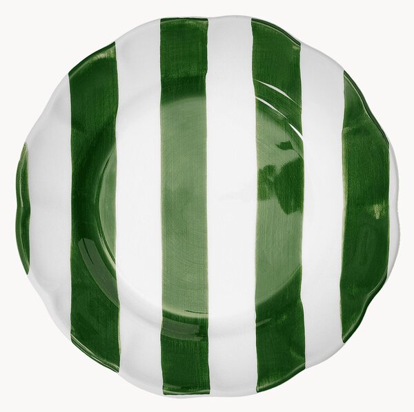 Piatto da insalata dipinto a mano Stripe