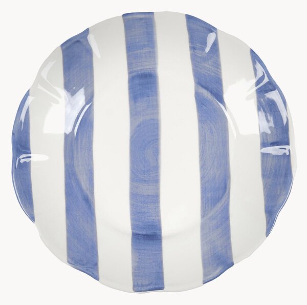Piatto da insalata dipinto a mano Stripe