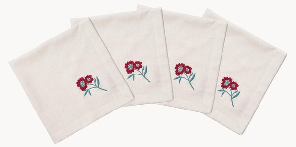 Tovagliolo in lino fatto a mano Cottage Flower