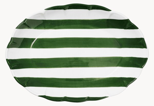 Piatto da portata dipinto a mano Stripe