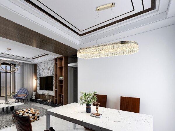 LED dimmerabile lampadario a sospensione in cristallo THALIA LED/50W/230V 3000-6000K + telecomando
