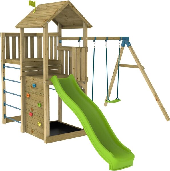TP Toys Grattacielo 5 Torre giochi da giardino con scivolo e altalena
