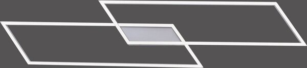 Lampada da soffitto a LED INIGO 41W 3000K 3485 lm in alluminio argento-trasparente, dimensioni: 6,8 x 113,2 x 24,2 cm, IP20, Paul Neuhaus