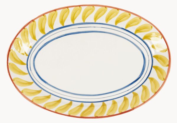 Piatto da portata dipinto a mano Swirl